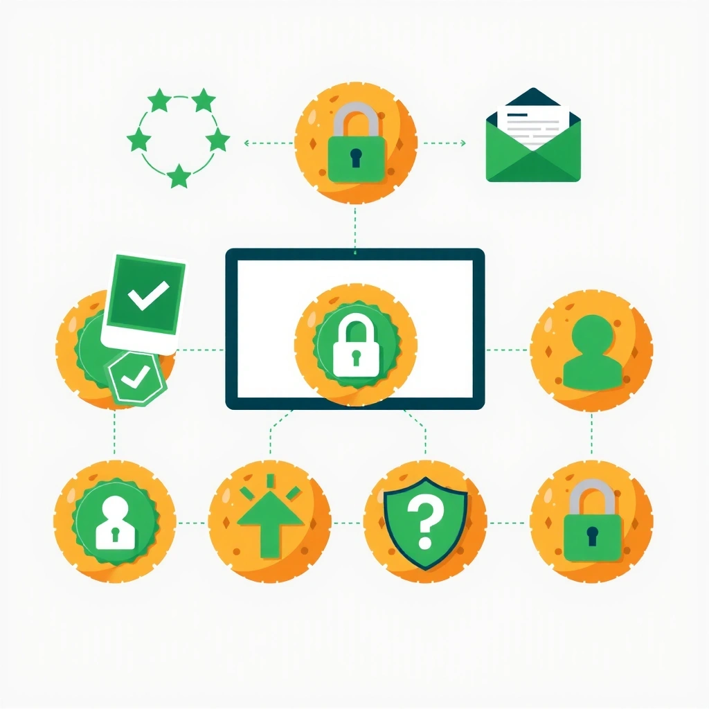 Ilustracja przedstawiająca pliki cookies i bezpieczeństwo cyfrowe