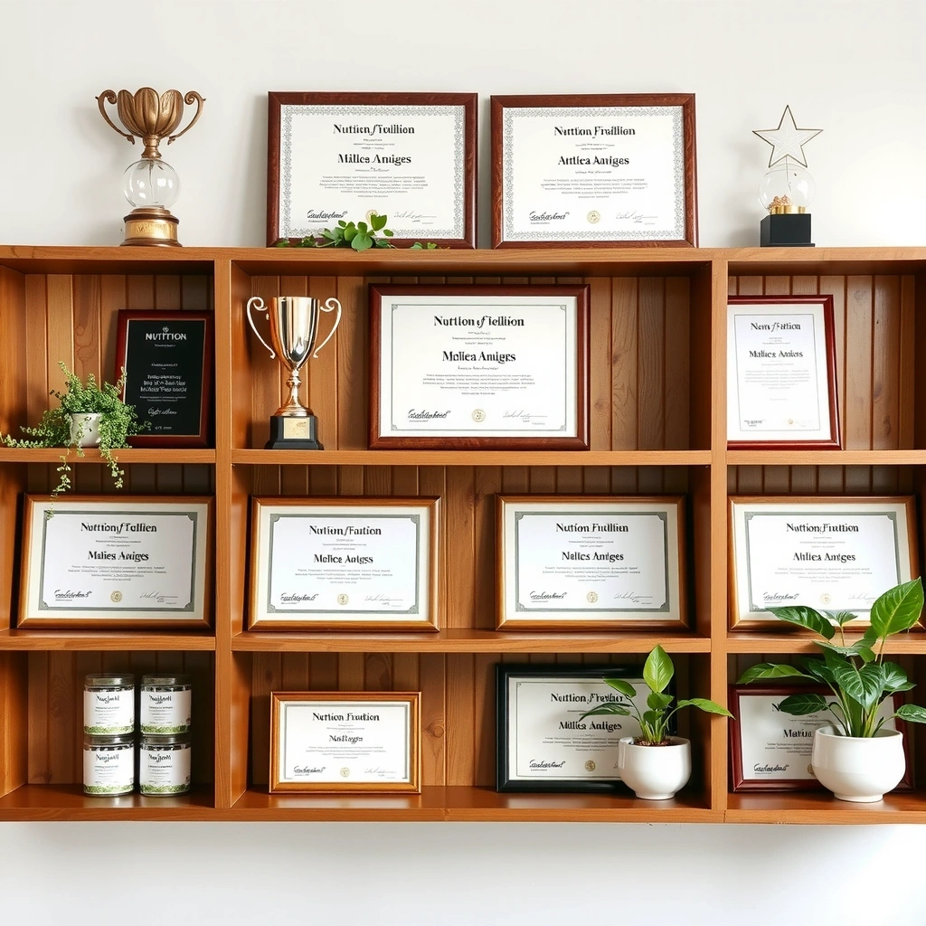Professional awards and certifications